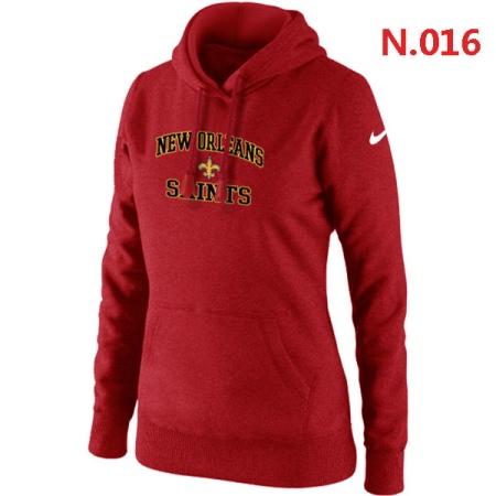 New Orleans Saints Women's Nike Heart & Soul Pullover Hoodie Red
