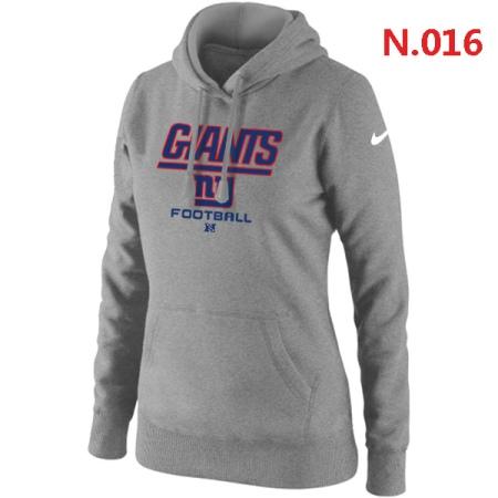 New York Giants Women's Nike Critical Victory Pullover Hoodie Light grey
