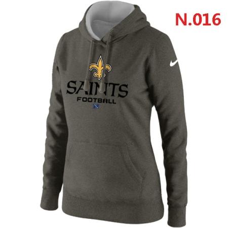 New Orleans Saints Women's Nike Critical Victory Pullover Hoodie Dark grey