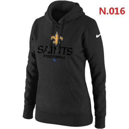 New Orleans Saints Women's Nike Critical Victory Pullover Hoodie Black