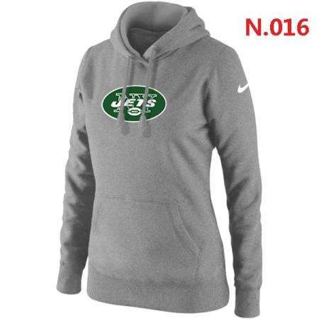 New York Jets Women's Nike Club Rewind Pullover Hoodie ?C Light grey