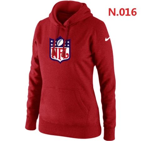 NFL LOGO Women's Nike Club Rewind Pullover Hoodie ?C Red