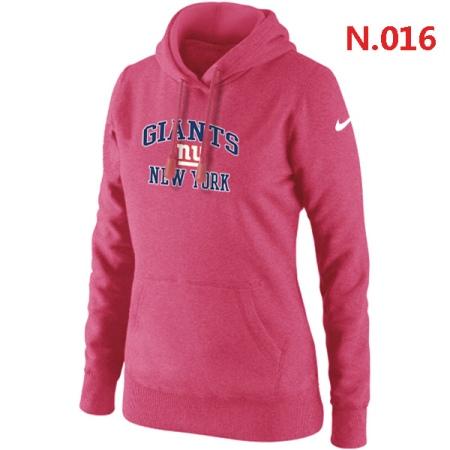 New York Giants Women's Nike Heart & Soul Pullover Hoodie Pink