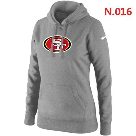 San Francisco 49ers Women's Nike Club Rewind Pullover Hoodie ?C Light grey