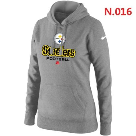 Pittsburgh Steelers Women's Nike Critical Victory Pullover Hoodie Light grey