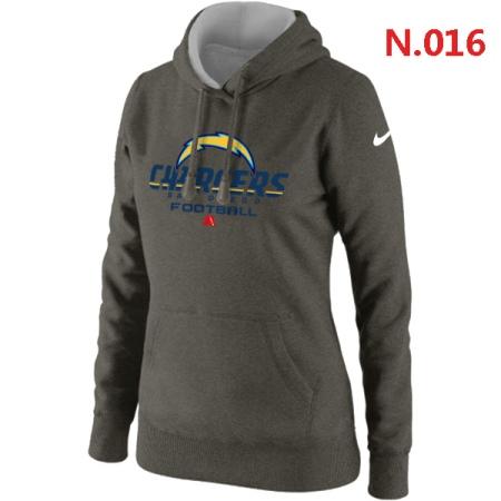 San Diego Charger Women's Nike Critical Victory Pullover Hoodie Dark grey