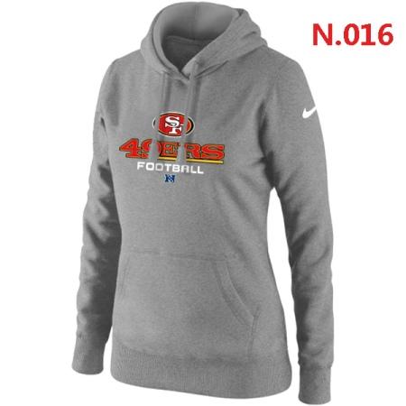 San Francisco 49ers Women's Nike Critical Victory Pullover Hoodie Light grey