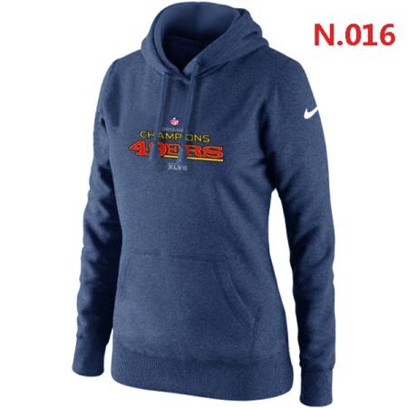 San Francisco 49ers Women's Nike Club Rewind Pullover Hoodie ?C Dark blue 3