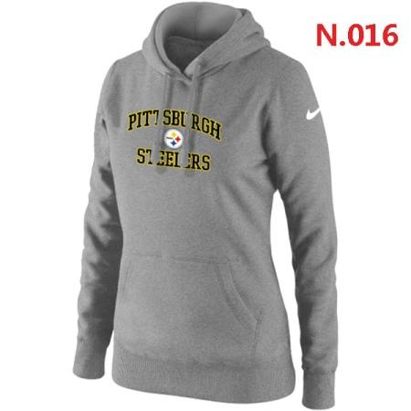 Pittsburgh Steelers Women's Nike Heart & Soul Pullover Hoodie Light grey