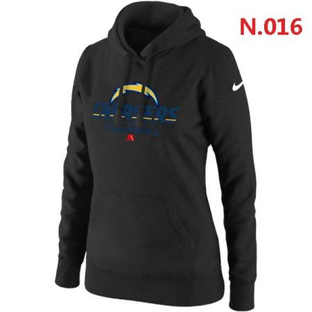 San Diego Charger Women's Nike Critical Victory Pullover Hoodie Black