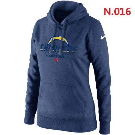 San Diego Charger Women's Nike Critical Victory Pullover Hoodie Dark blue
