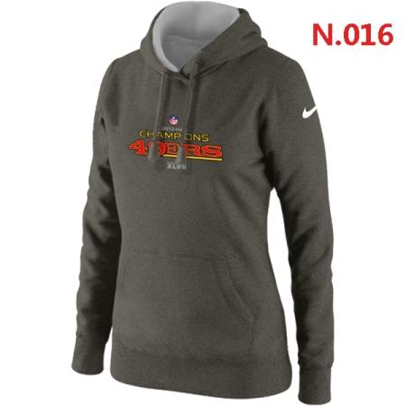 San Francisco 49ers Women's Nike Club Rewind Pullover Hoodie ?C Dark grey 4