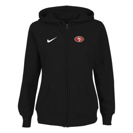 San Francisco 49ers Ladies Tailgater Full Zip Hoodie - Black