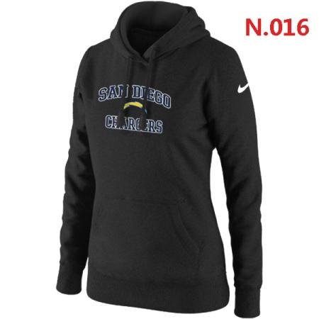 San Diego Charger Women's Nike Heart & Soul Pullover Hoodie Black