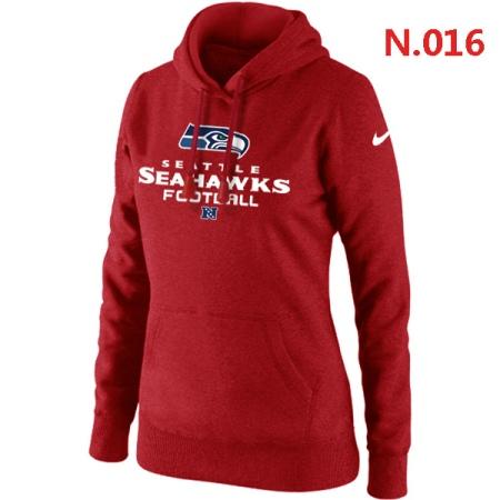 Seattle Seahawks Women's Nike Critical Victory Pullover Hoodie Red