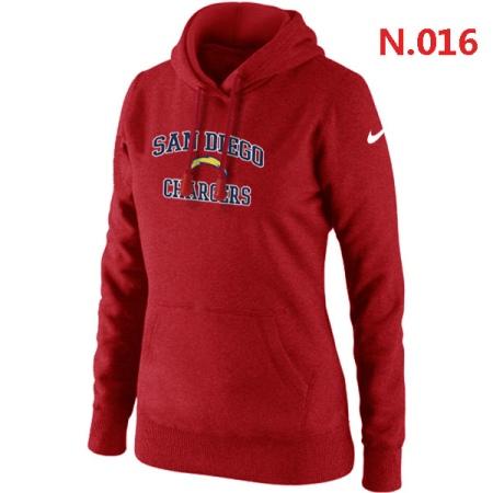 San Diego Charger Women's Nike Heart & Soul Pullover Hoodie Red