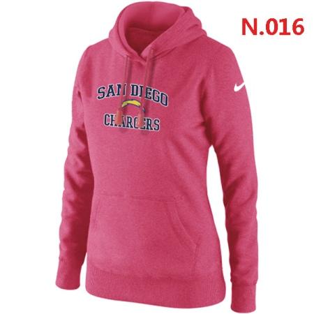 San Diego Charger Women's Nike Heart & Soul Pullover Hoodie Pink
