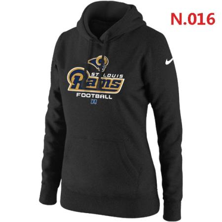St.Louis Rams Women's Nike Critical Victory Pullover Hoodie Black