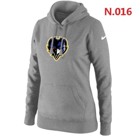 Baltimore Ravens Women's Nike Club Rewind Pullover Hoodie ?C Light grey 5