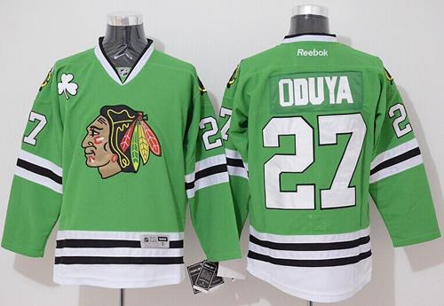 Chicago Blackhawks #27 Johnny Oduya Green Stitched NHL Jersey