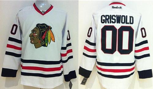 Chicago Blackhawks #00 Clark Griswold White Stitched NHL Jersey