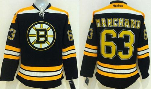 Boston Bruins #63 Brad Marchand Black Stitched NHL Jersey