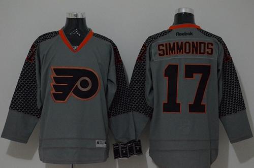 Philadelphia Flyers #17 Wayne Simmonds Charcoal Cross Check Fashion Stitched NHL Jersey