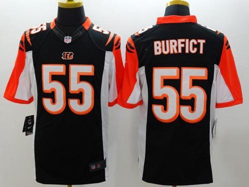 Nike Cincinnati Bengals #55 Vontaze Burfict Black Team Color Men's Stitched NFL Limited Jersey