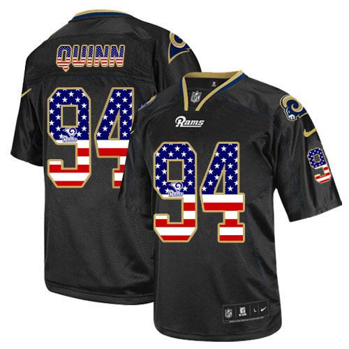 Nike St. Louis Rams #94 Robert Quinn Black Men's Stitched NFL Elite USA Flag Fashion Jersey