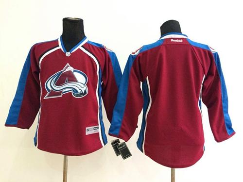 Youth Colorado Avalanche Blank Red Stitched NHL Jersey