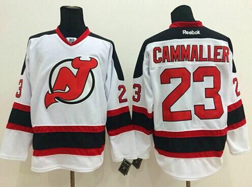 New Jersey Devils #23 Mike Cammalleri White Stitched NHL Jersey