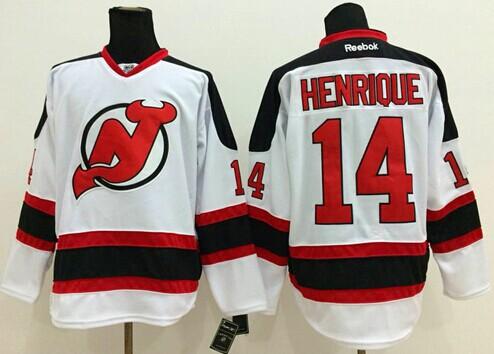 New Jersey Devils #14 Adam Henrique White Stitched NHL Jersey