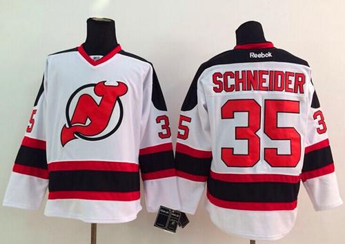 New Jersey Devils #35 Cory Schneider White Stitched NHL Jersey