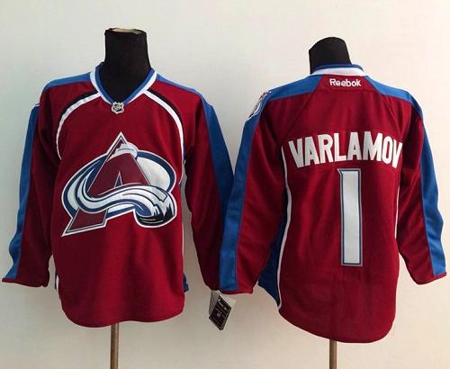 Colorado Avalanche #1 Semyon Varlamov Red Stitched NHL Jersey Colorado Avalanche #1 Semyon Varlamov Red Stitched NHL Jersey