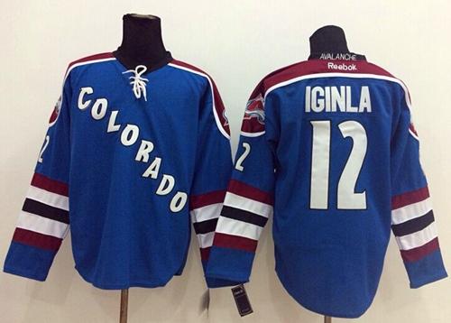 Colorado Avalanche #12 Jarome Iginla Blue Third Stitched NHL Jersey
