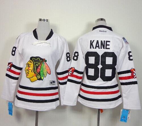 Women's Chicago Blackhawks #88 Patrick Kane White 2015 Winter Classic Stitched NHL Jersey