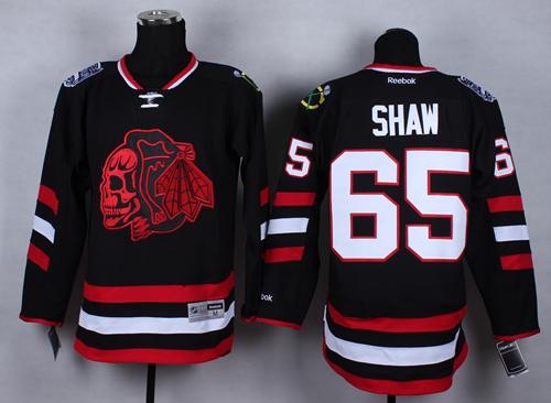 Chicago Blackhawks #65 Andrew Shaw Black(Red Skull) 2014 Stadium Series Stitched NHL Jersey