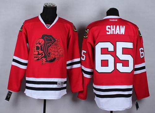 Chicago Blackhawks #65 Andrew Shaw Red(Red Skull) Stitched NHL Jersey