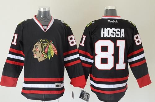 Chicago Blackhawks #81 Marian Hossa Black Stitched NHL Jersey