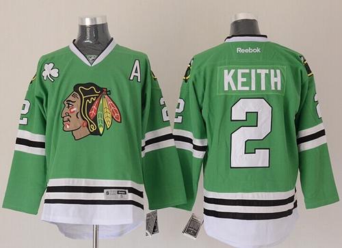 Chicago Blackhawks #2 Duncan Keith Green Stitched NHL Jersey