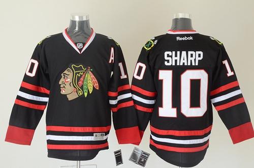 Chicago Blackhawks #10 Patrick Sharp Black Stitched NHL Jersey
