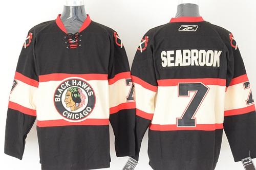 Chicago Blackhawks #7 Brent Seabrook Black New Third Stitched NHL Jersey