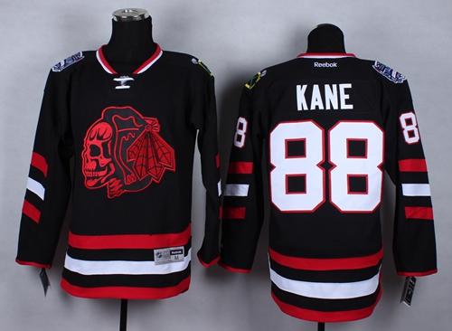 Chicago Blackhawks #88 Patrick Kane Black(Red Skull) 2014 Stadium Series Stitched NHL Jersey
