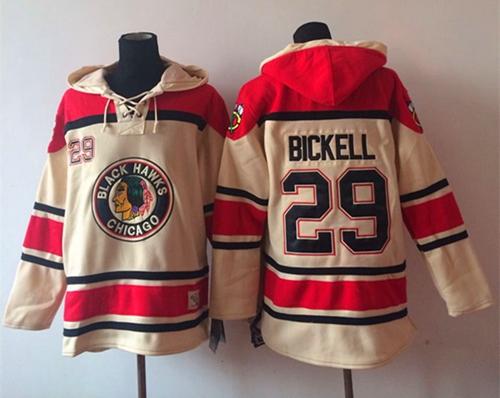Chicago Blackhawks #29 Bryan Bickell Cream Sawyer Hooded Sweatshirt Stitched NHL Jersey Chicago Blackhawks #29 Bryan Bickell Cream Sawyer Hooded Sweatshirt Stitched NHL Jersey