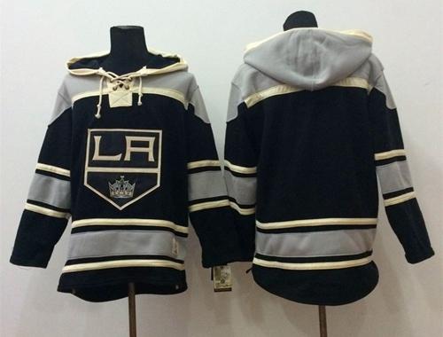 Los Angeles Kings Blank Black Sawyer Hooded Sweatshirt Stitched NHL Jersey