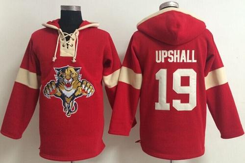 Florida Panthers #19 Scottie Upshall Red Pullover NHL Hoodie Florida Panthers #19 Scottie Upshall Red Pullover NHL Hoodie