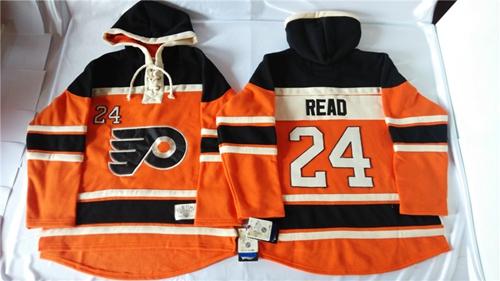 Philadelphia Flyers #24 Matt Read Orange Sawyer Hooded Sweatshirt Stitched NHL Jersey
