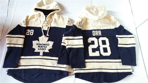 Toronto Maple Leafs #28 Colton Orr Blue Sawyer Hooded Sweatshirt Stitched NHL Jersey