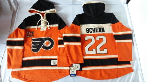 Philadelphia Flyers #22 Luke Schenn Orange Sawyer Hooded Sweatshirt Stitched NHL Jersey