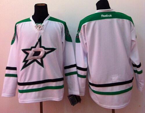Dallas Stars Blank White Stitched NHL Jersey